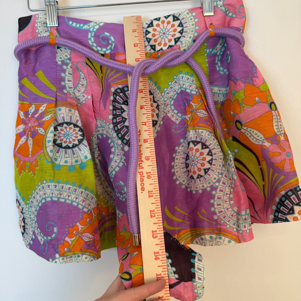 Alexis Saine Top Costa Shorts Womens Medium 2-Piece Set Linen Silk Retro Resort - Picture 16 of 16